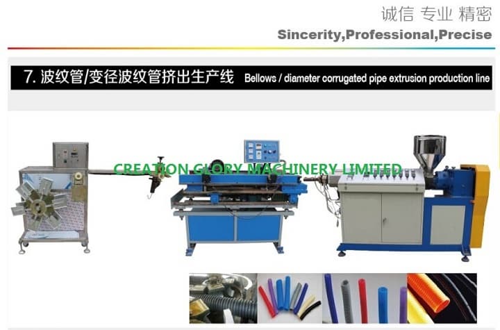 Corrugated pipe extrusion production line